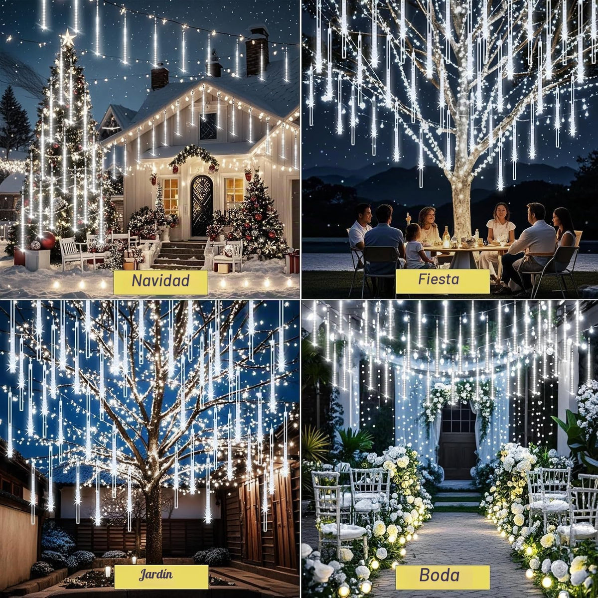 Adecorty - Luces navideñas para exterior con certificación UL, 24 t...