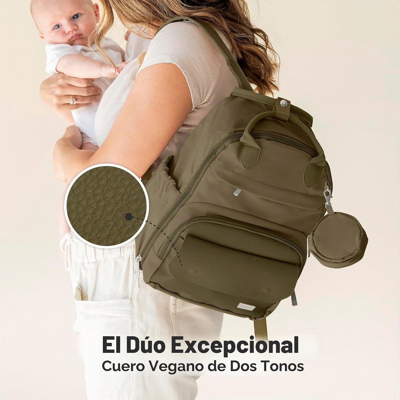 KeaBabies Mochila para pañales, mochilas de viaje para pañales (oli...