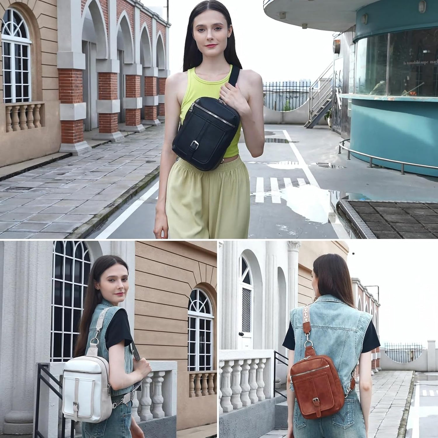 MYHOZEE Mini bolso de pañales cruzado pequeño bolso de pañales con...