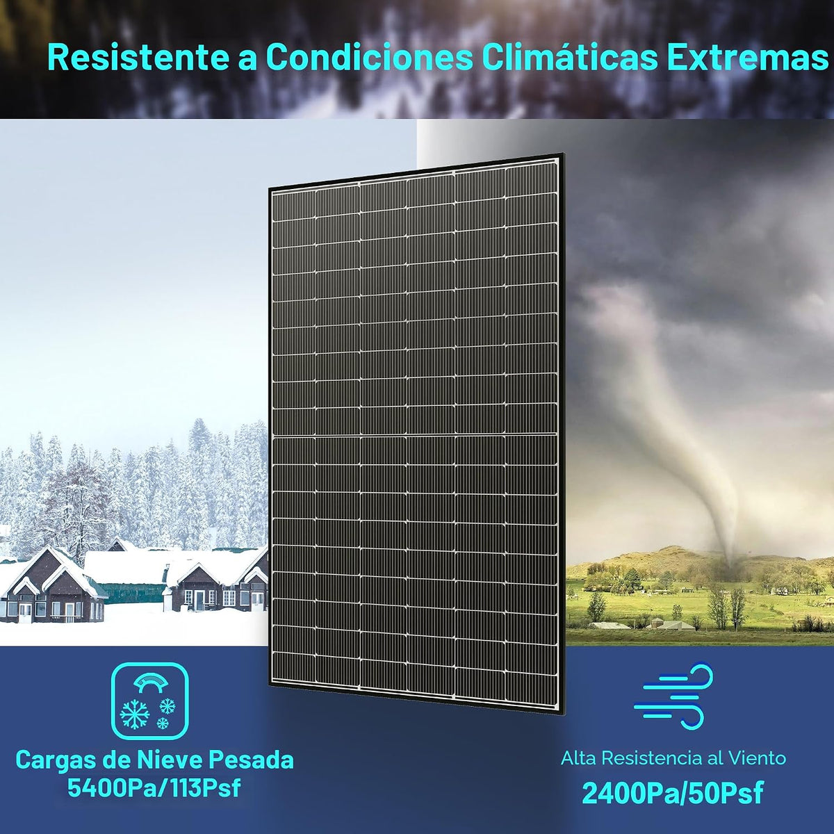 Panel solar tipo N bifacial de 425 vatios, UL 61730, 25% de alta ef...