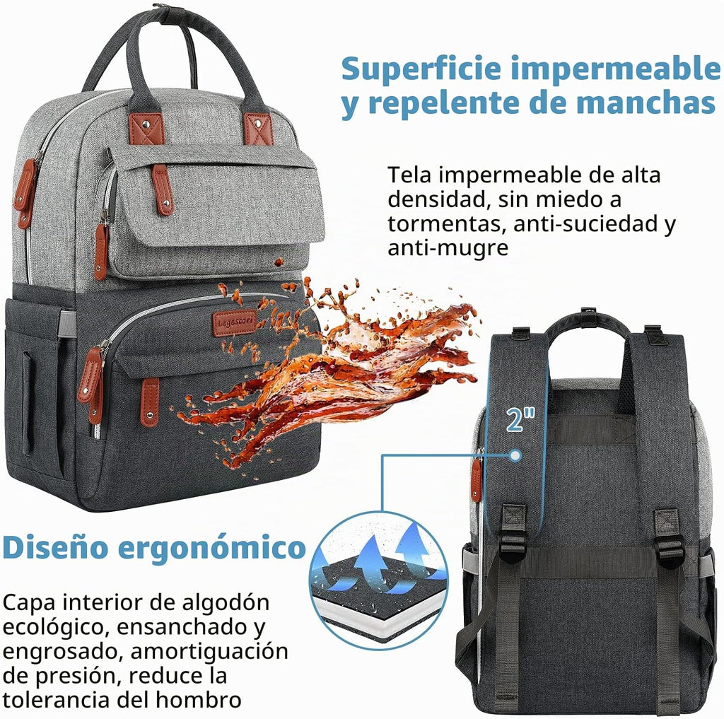 Mochila de Pañales Legestori, Mochila para Pañales de Niña con Bols...