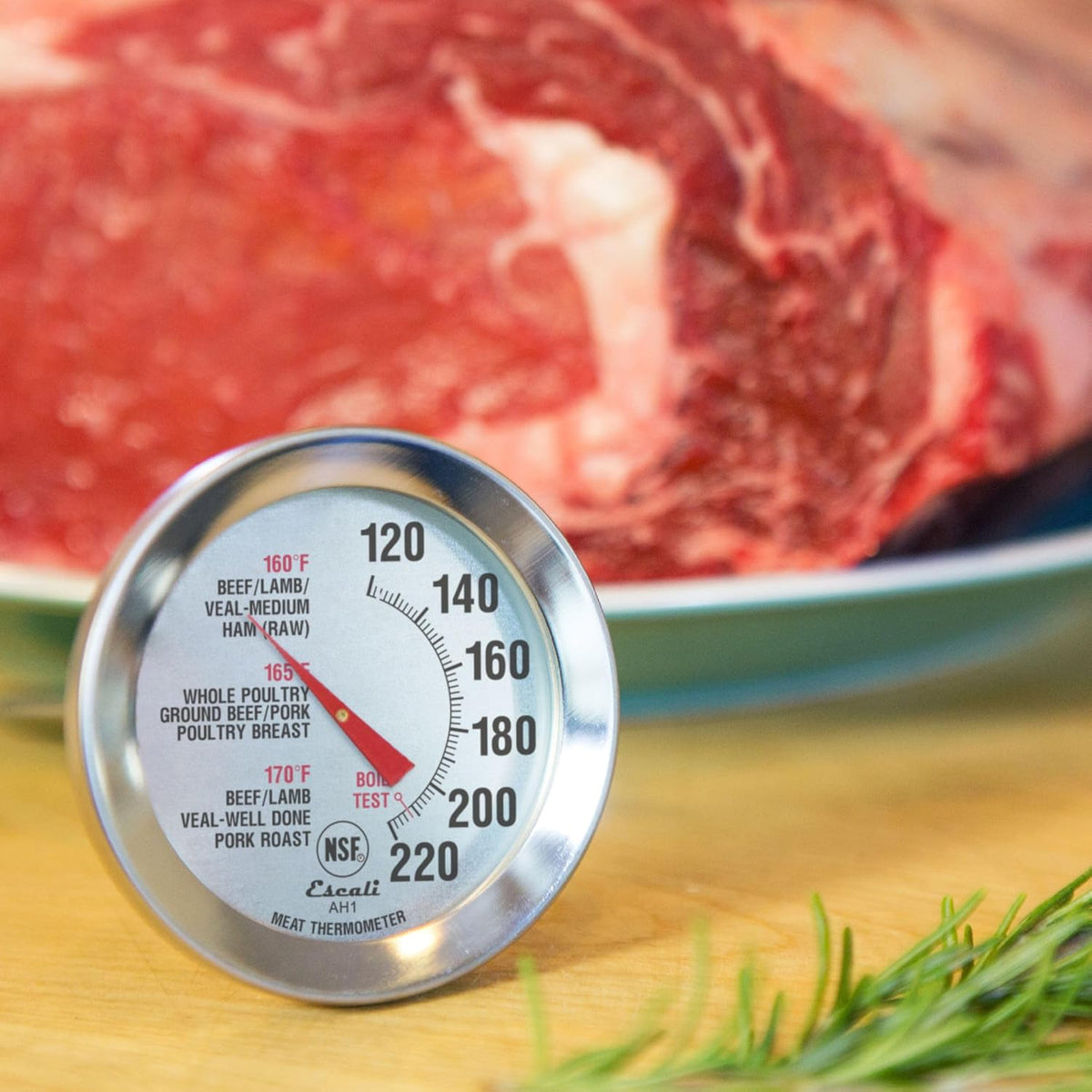 Escali AH1 Paquete de 2 termómetros para carne aptos para horno, ac...
