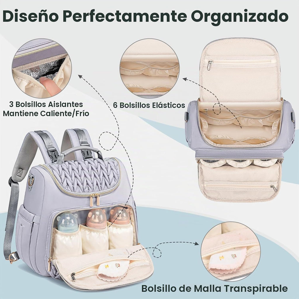 Mochila de pañales Tealari convertible de 4 en 1, bolsa de pañales...