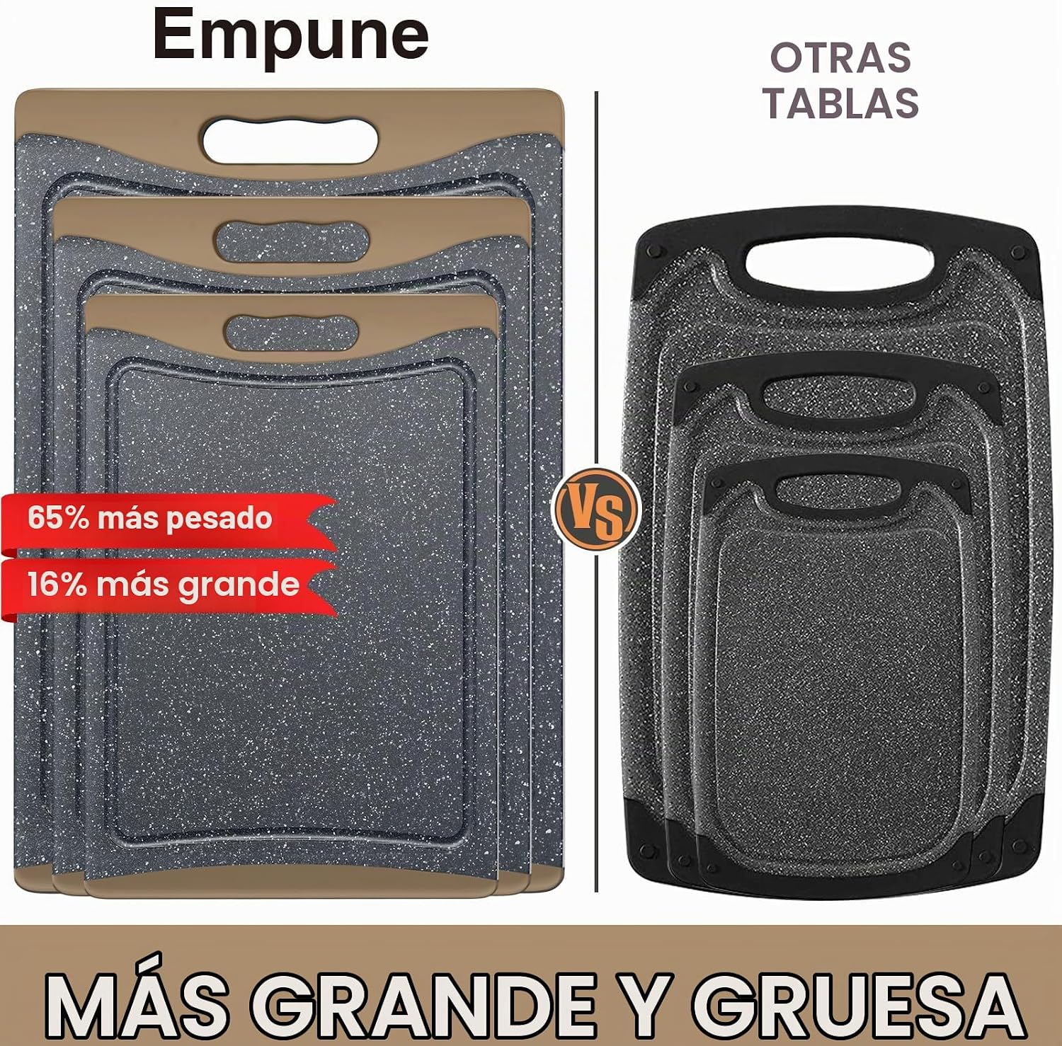 Tablas de Cortar Extra Grandes, Tablas de Cortar de Plástico para C...