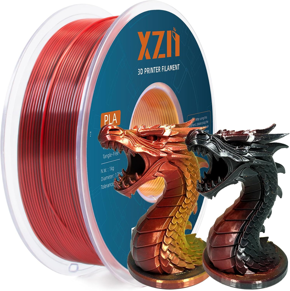 XZN Filamento PETG de 1,75 mm, consumibles de impresión de mayor du...