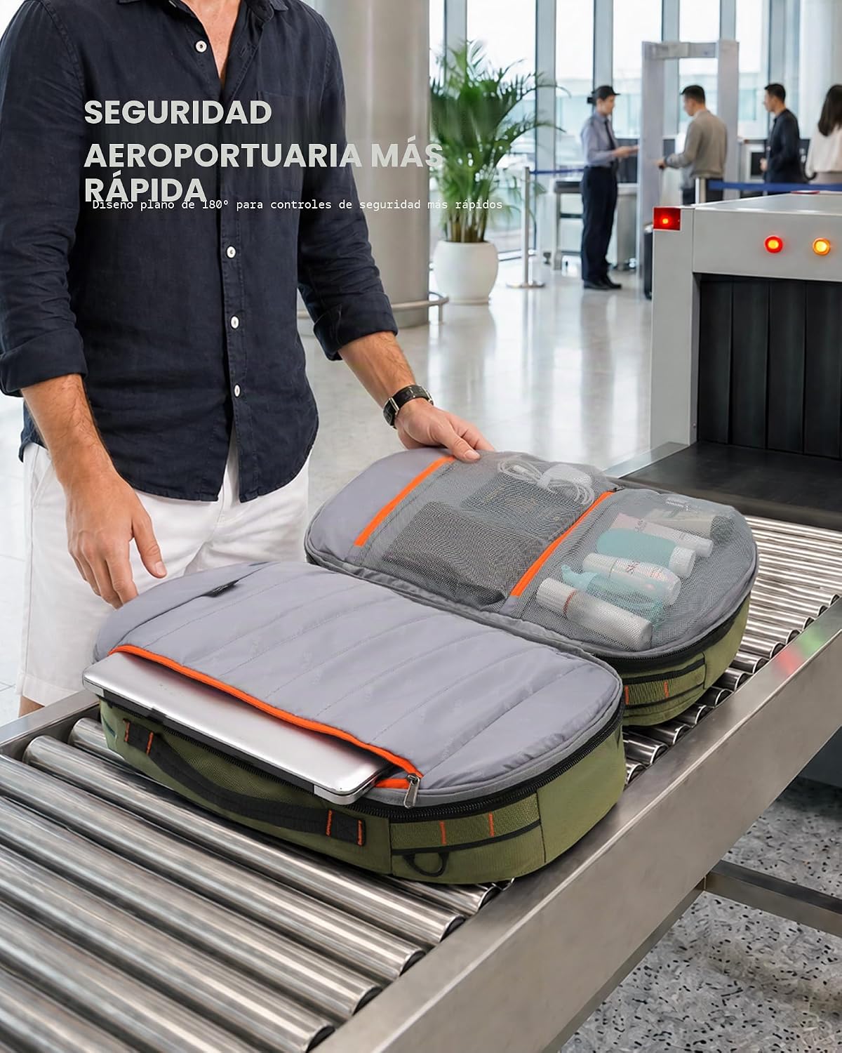 Tolaccea Mochila de viaje 40-50L, 16" portátil de mano para via...