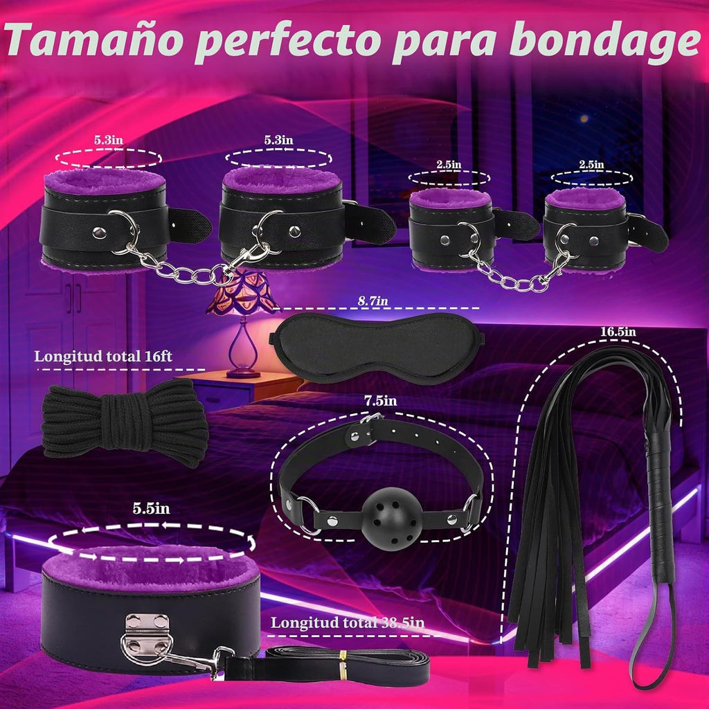 Kit de Bondage BDSM Juguetes Sexuales 8 Piezas Conjunto de Bondage...