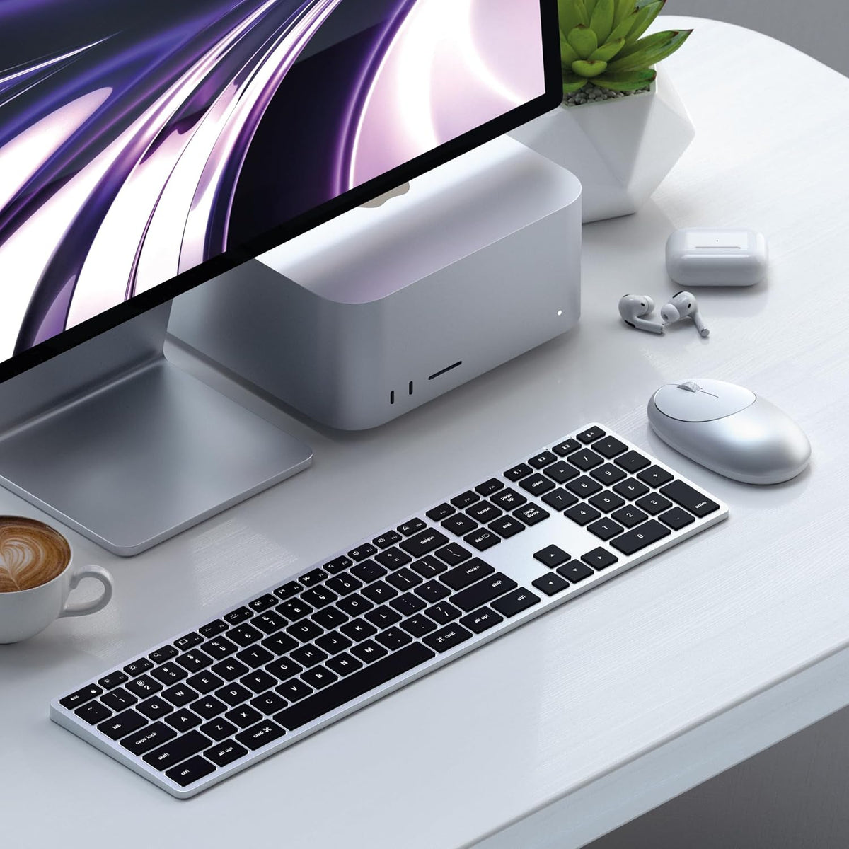 Satechi Slim X3 Teclado retroiluminado Bluetooth para Mac, teclas i...