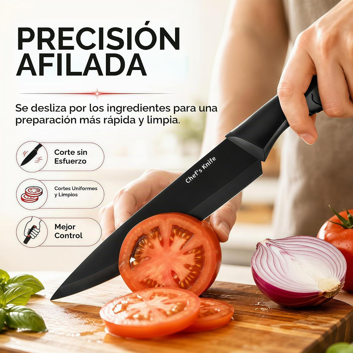 Juego de cuchillos con bloque afilador incorporado, apto para lavav...
