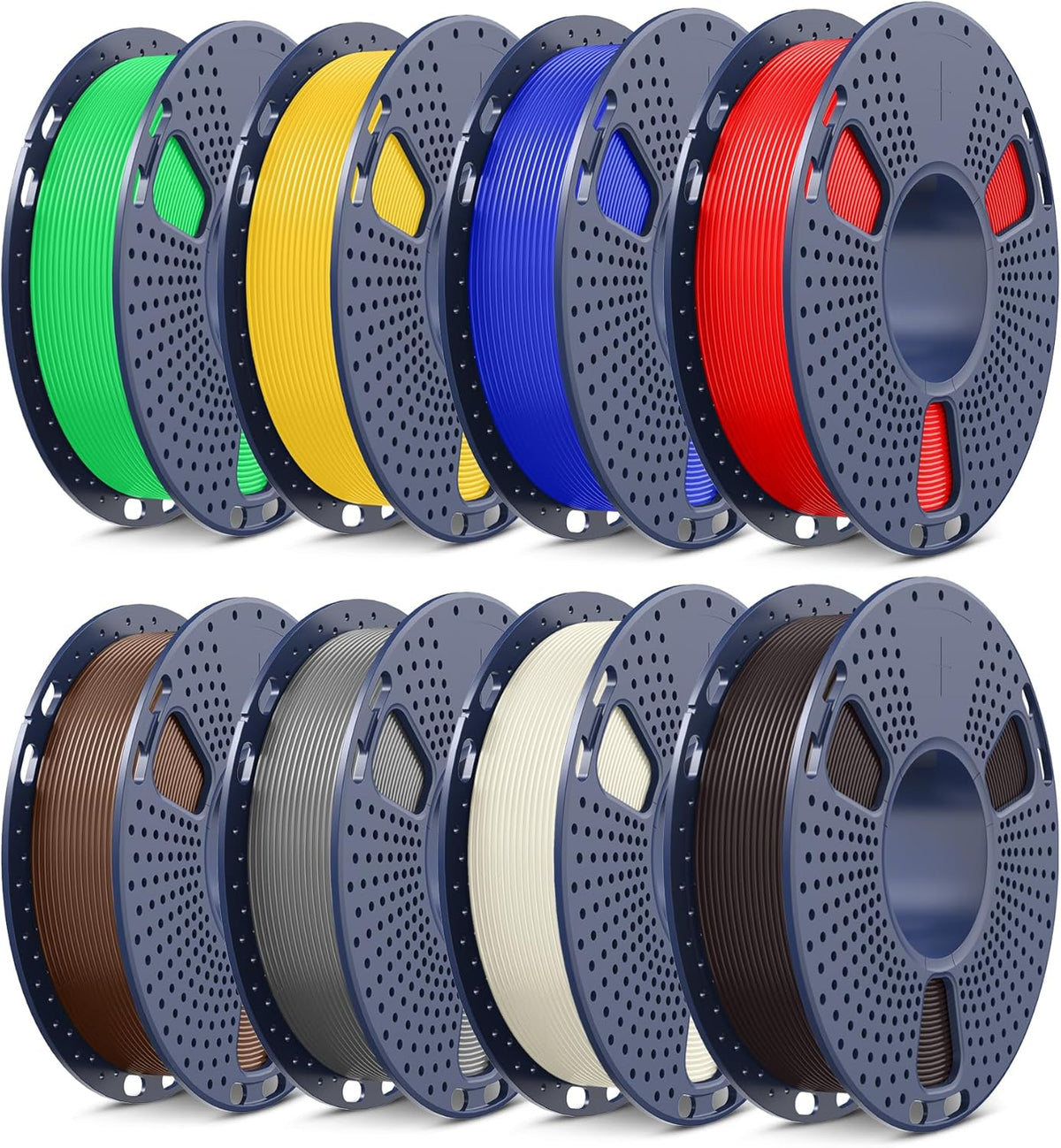 SUNLU Filamento de impresora 3D PLA+2.0, paquete multicolor, 8 colo...