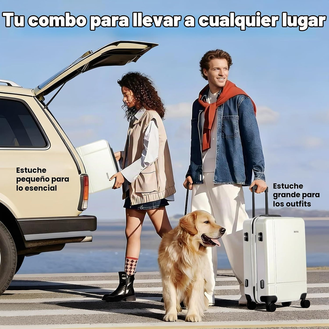 Voytra Juego de equipaje de mano de 2 piezas, maletas ligeras de 14...