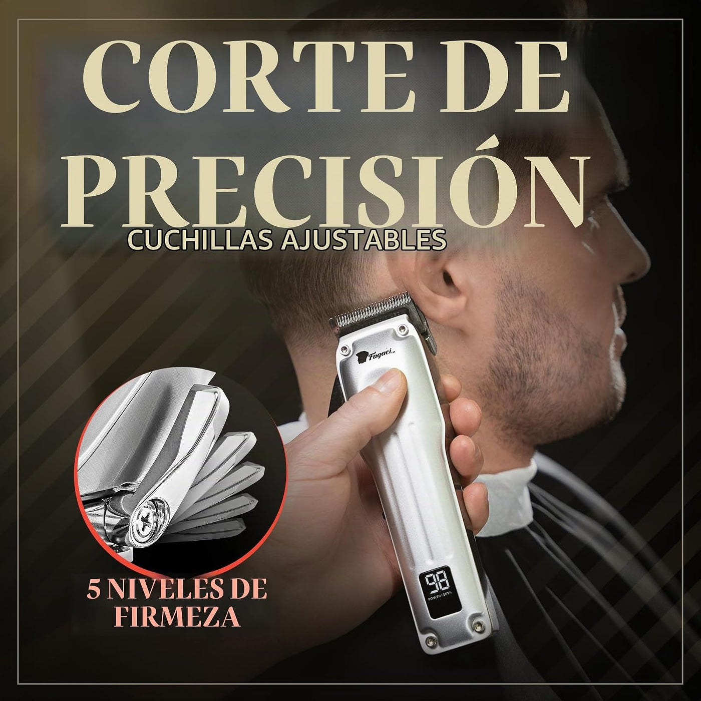 Fagaci Cortadora de pelo profesional para hombres, kit de peluquero...