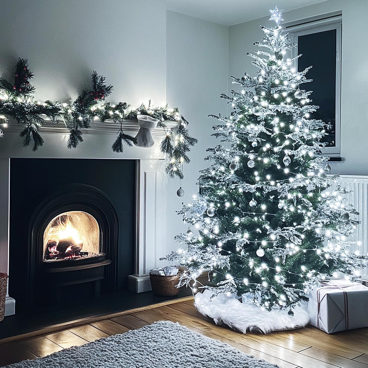 Dazzle Bright Luces para árbol de Navidad, 448 luces LED para decor...