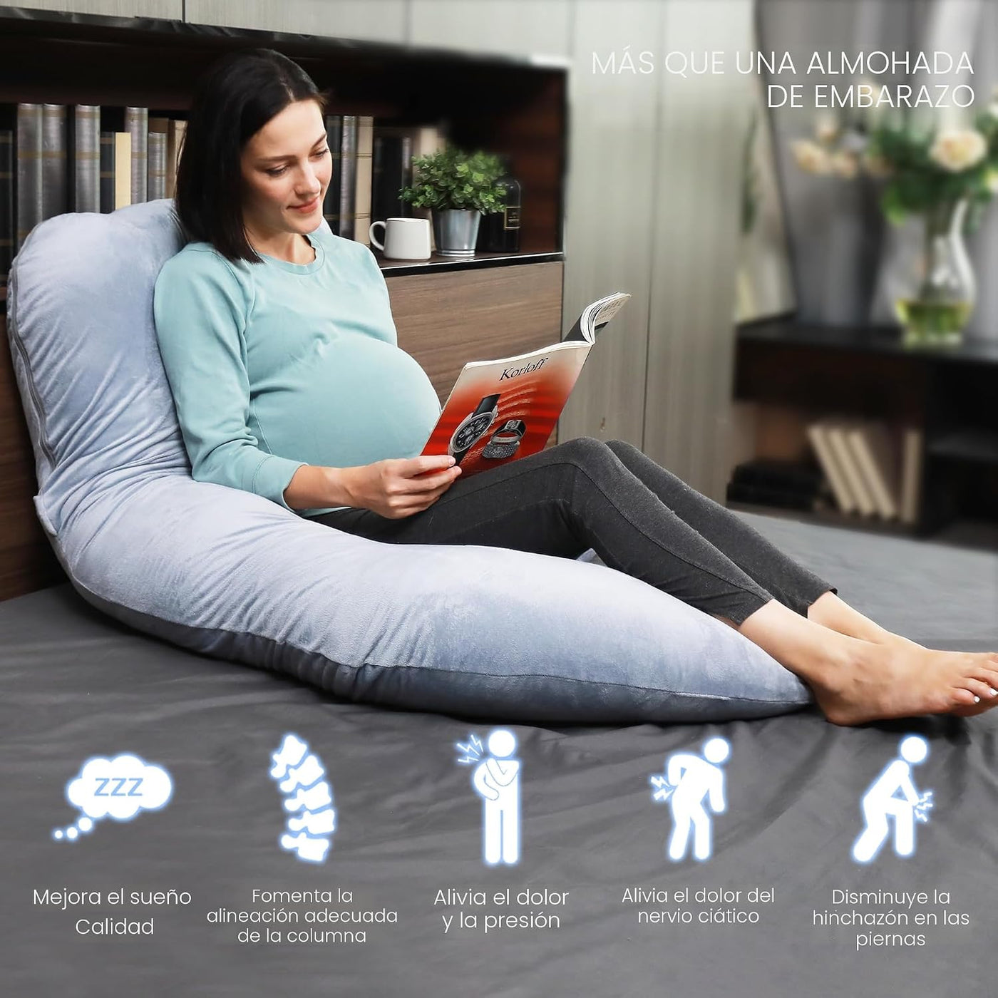 MOON PARK - Almohadas de embarazo y maternidad de cuerpo completo p...