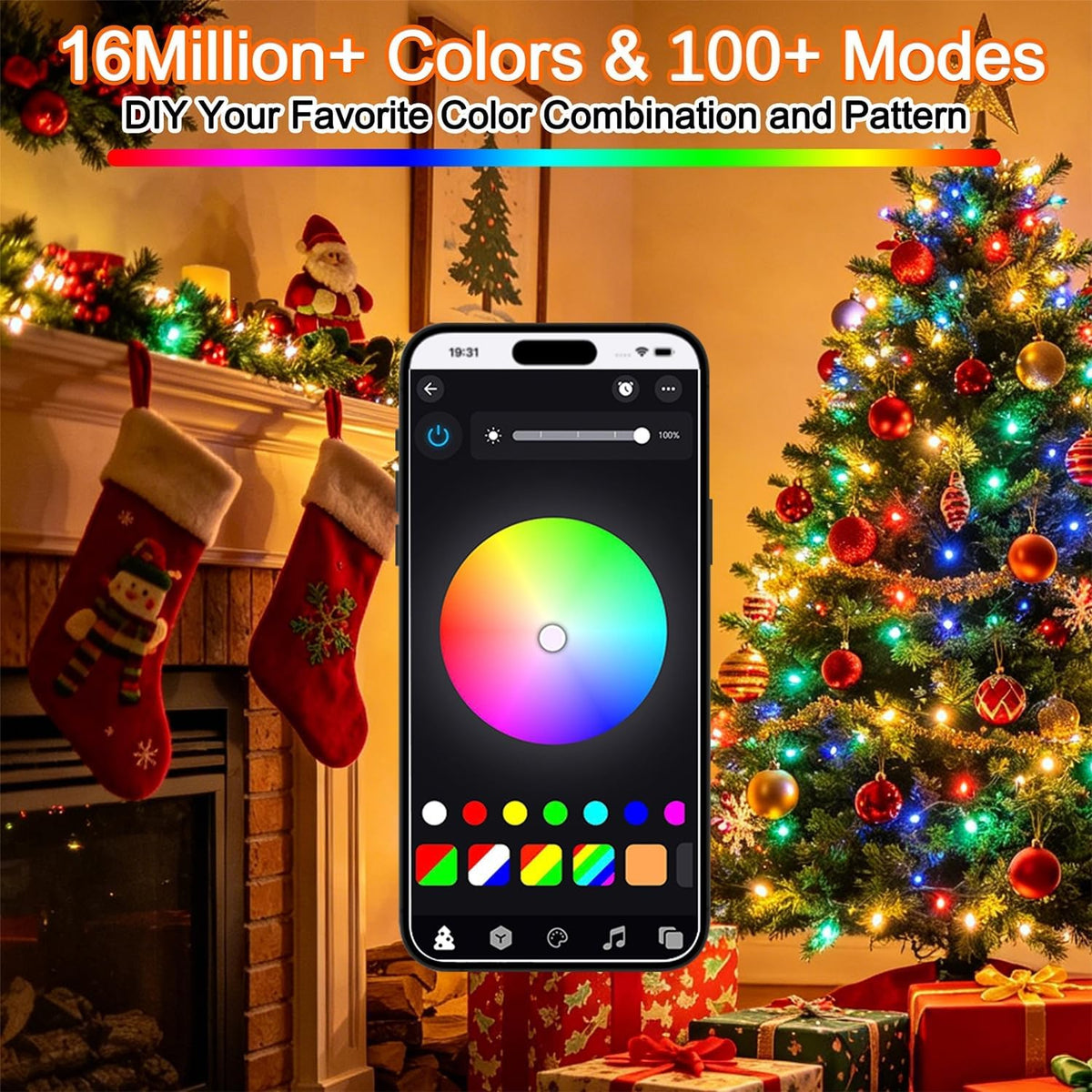 HOME LIGHTING Luces inteligentes de Halloween que cambian de color,...