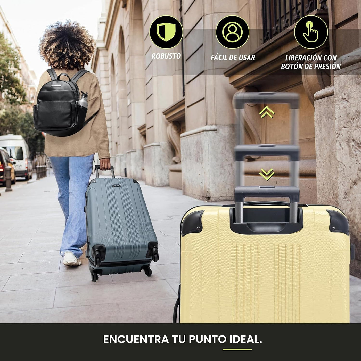 Kenneth Cole REACTION Out Of Bounds Equipaje Giratorio Ligero de 4...