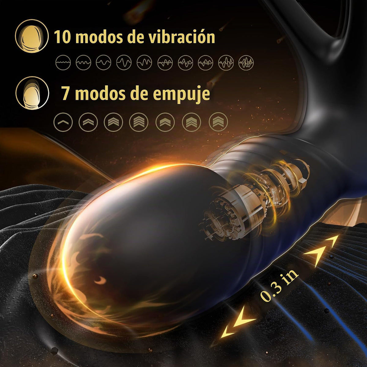 BEISAR - Vibrador de cuentas anales, juguete sexual masculino para...