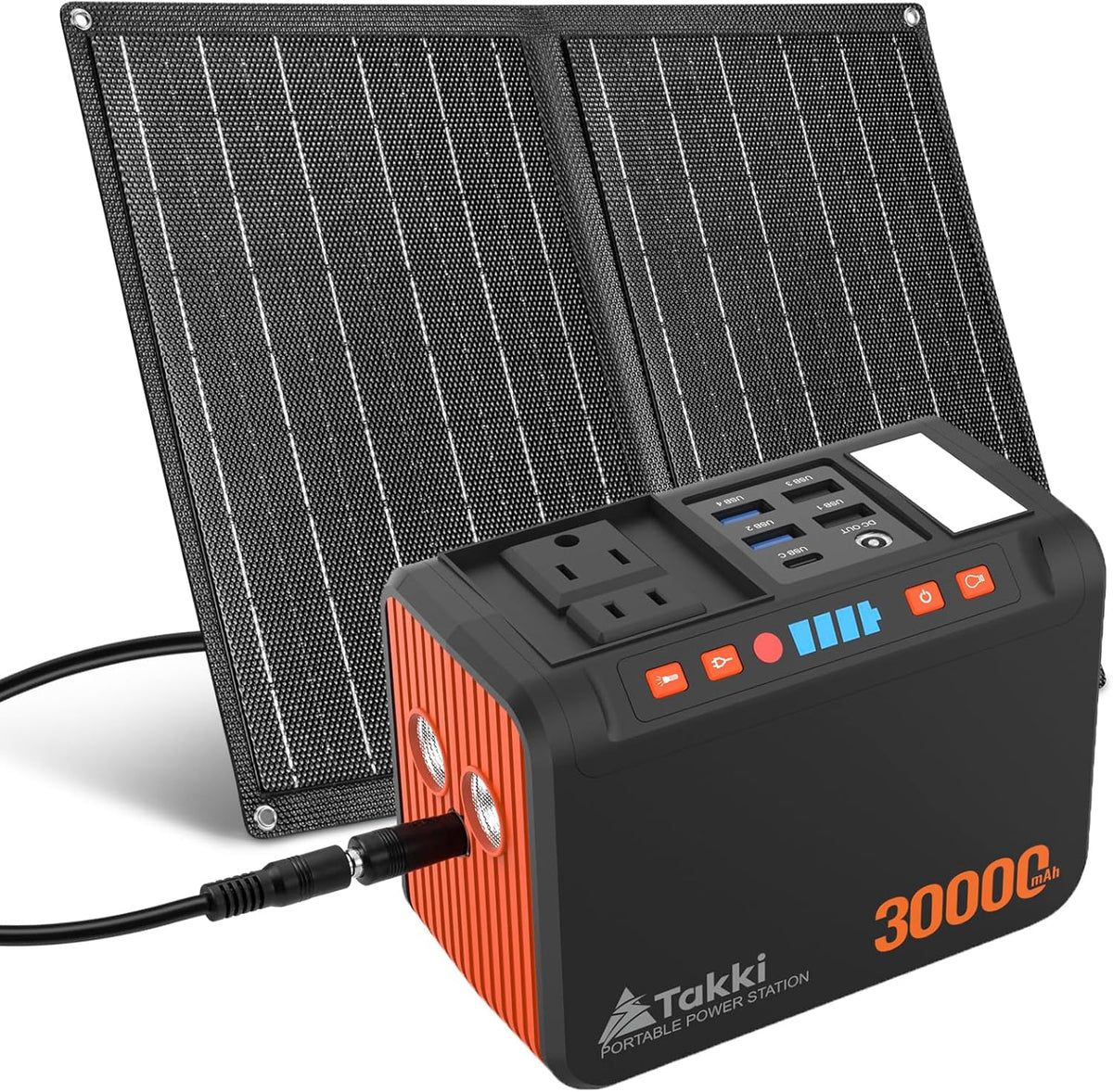 Takki Generador solar portátil de 111 Wh con panel solar plegable d...