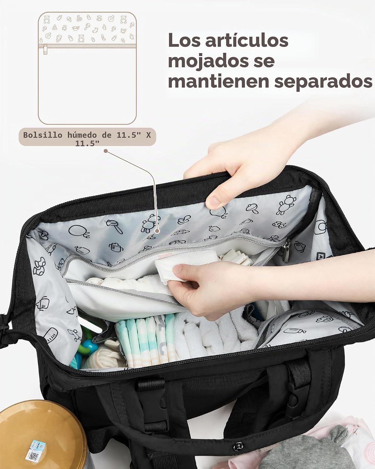 BELALIFE Mochila para pañales con cambiador, organizador para el cu...