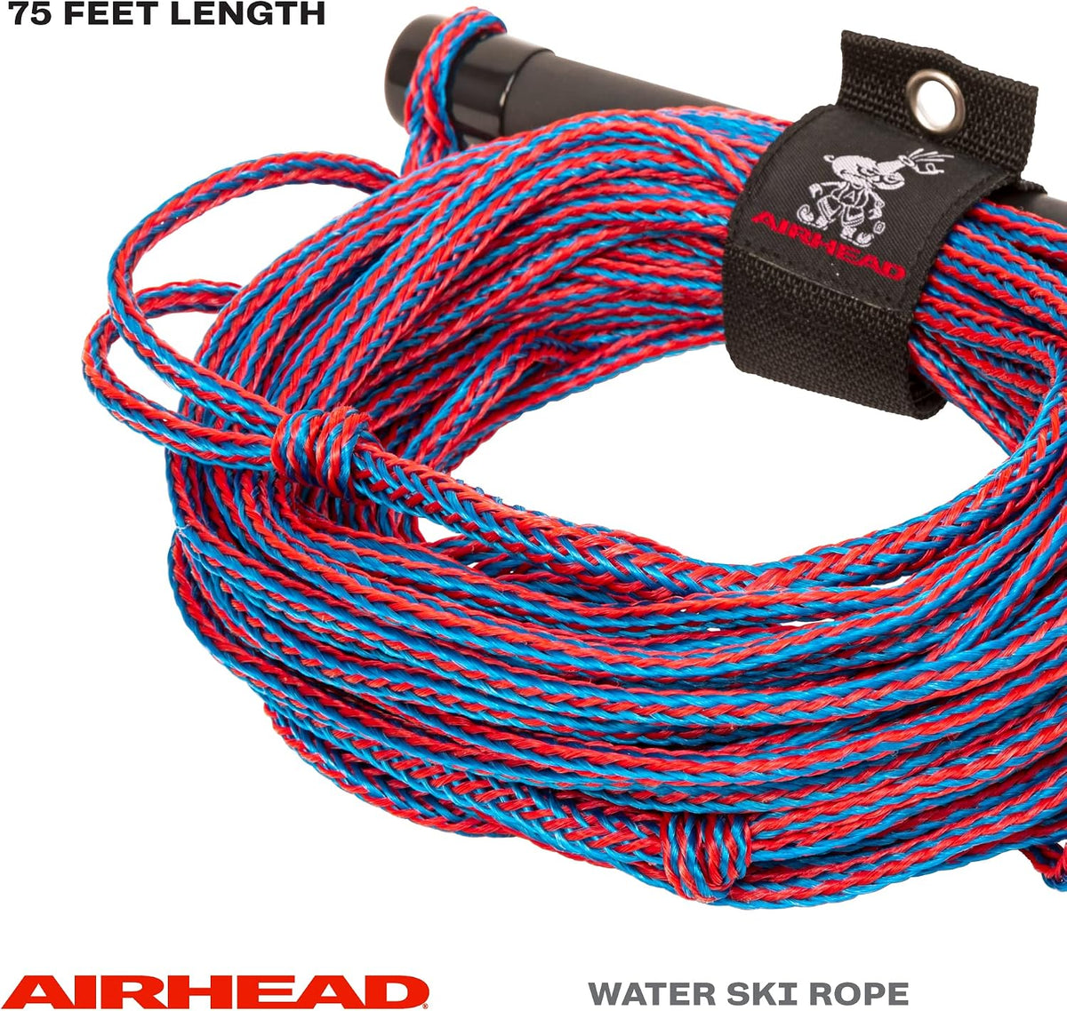 Cuerda de esquí acuático Airhead con mango de goma, 1 sección, 75 pies