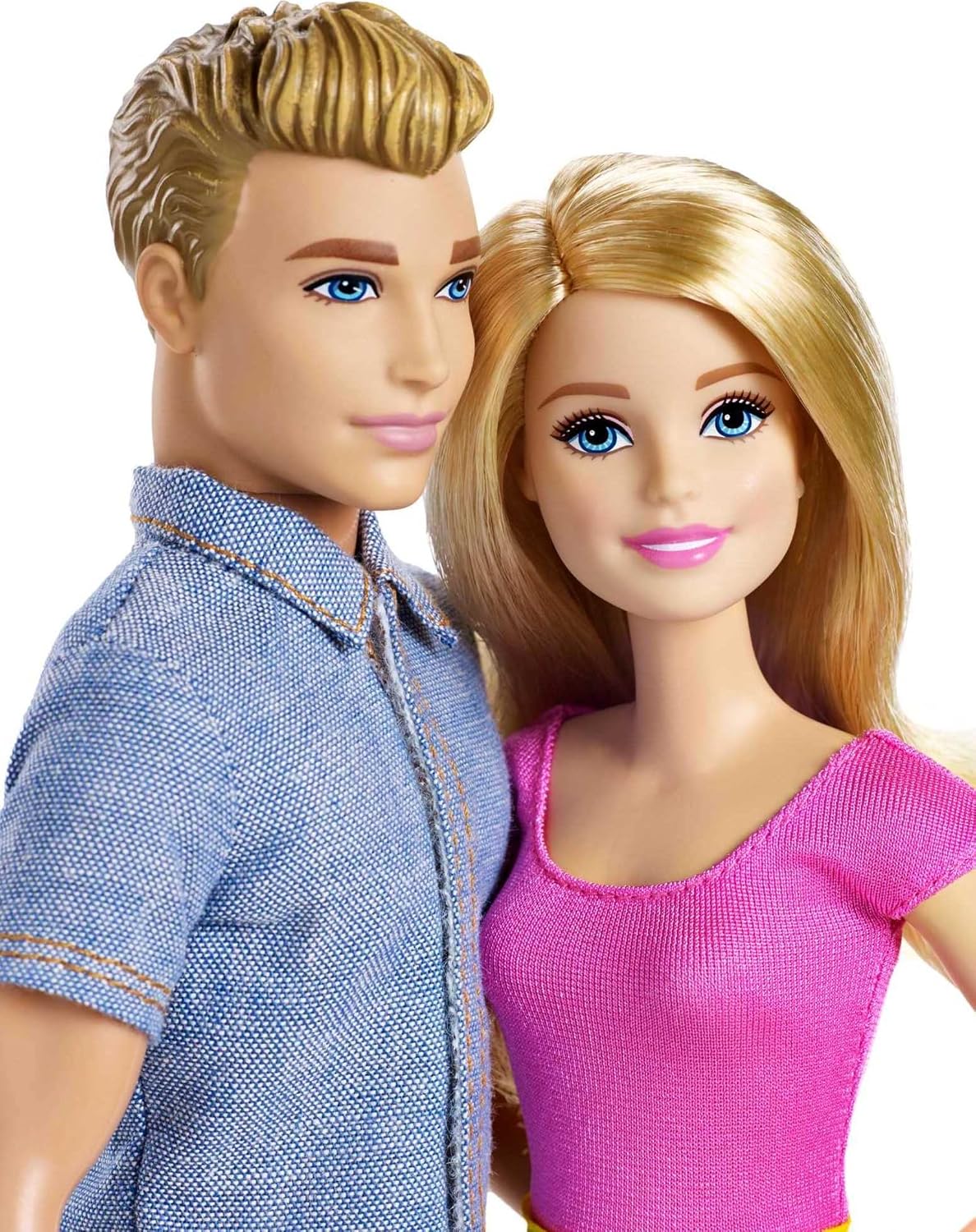 Paquete de 2 muñecos Barbie y Ken | Con cabello rubio y ropa colori...