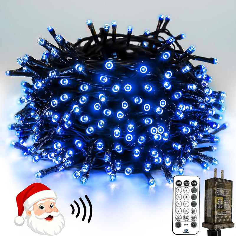 Guirnalda de luces navideñas de 300 LED, 99 pies, controladas por v...
