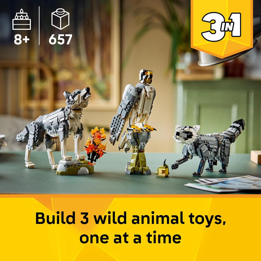 LEGO Creator 3 en 1 Forest Animals: Grey Wolf - Juguete de construc...