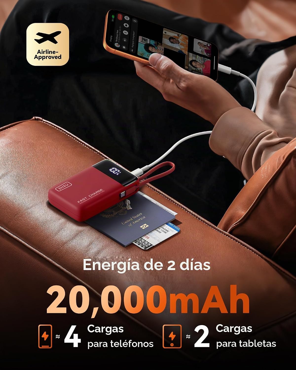 Cargador portátil INIU 20000mAh, banco de carga rápida más pequeño...