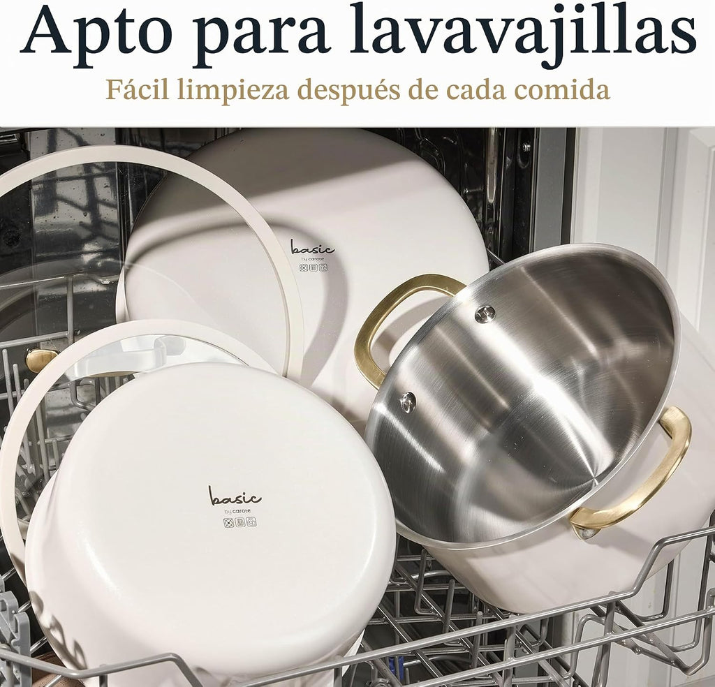 CAROTE Juego de 21 utensilios de cocina de acero inoxidable, juego...