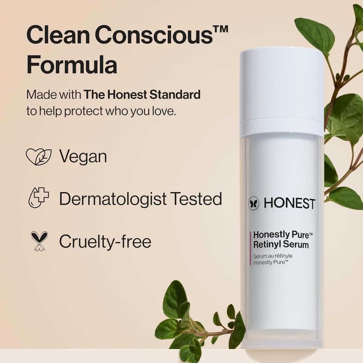 Honest Beauty Honestly Pure Nightly - Suero de retinilo nocturno, s...