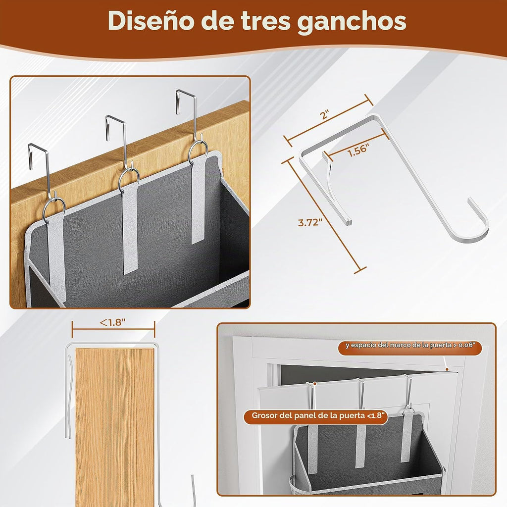 XyVoltic Organizador de almacenamiento de 5 niveles sobre la puerta...
