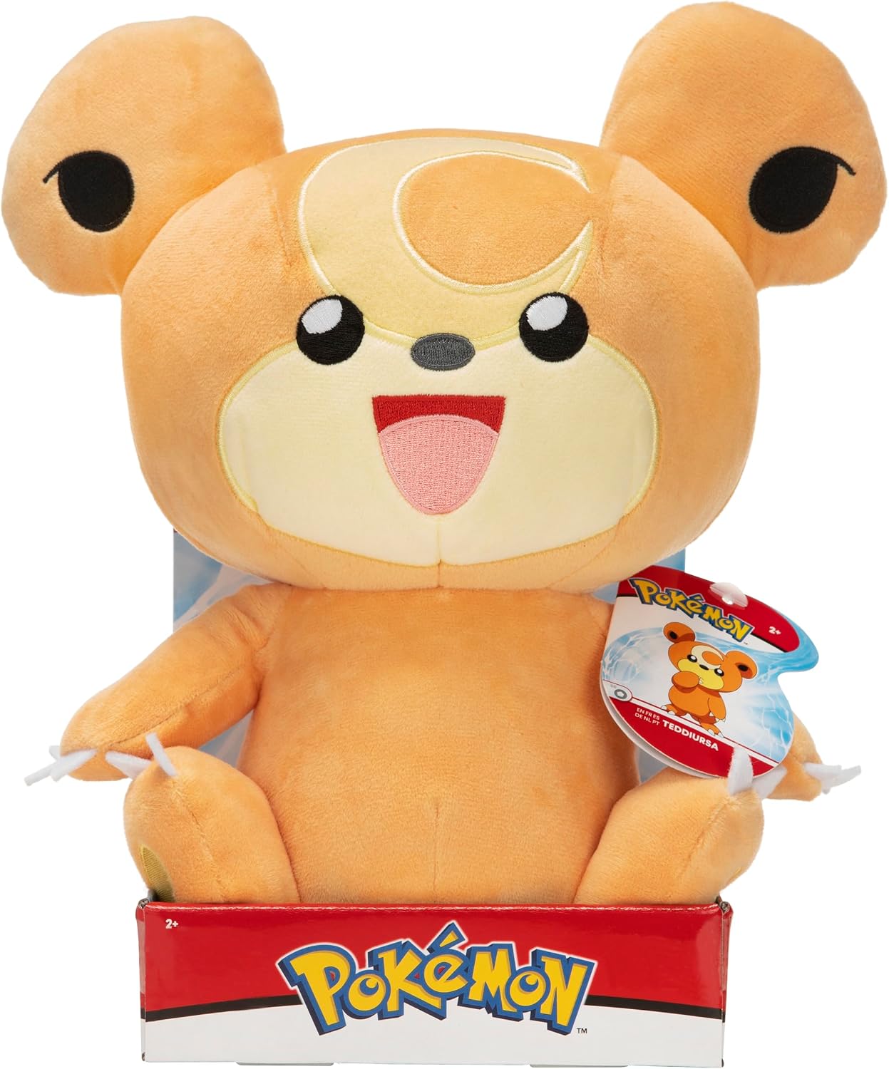 Pokemon Teddiursa Plush - Peluche de Pokémon de 12 pulgadas, detall...
