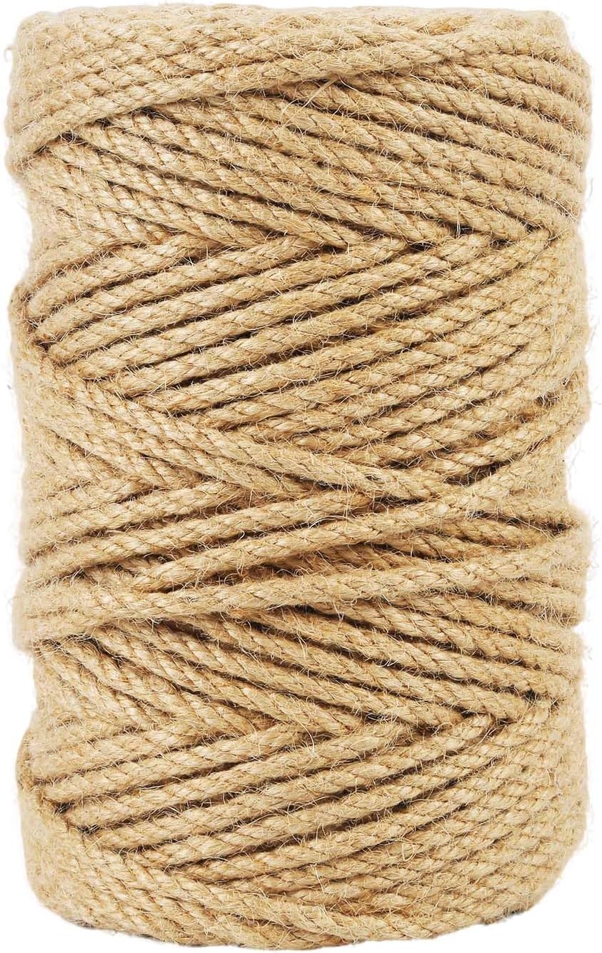 Radix Rope Cuerda de yute natural, rollo de cuerda de yute de 0.197...