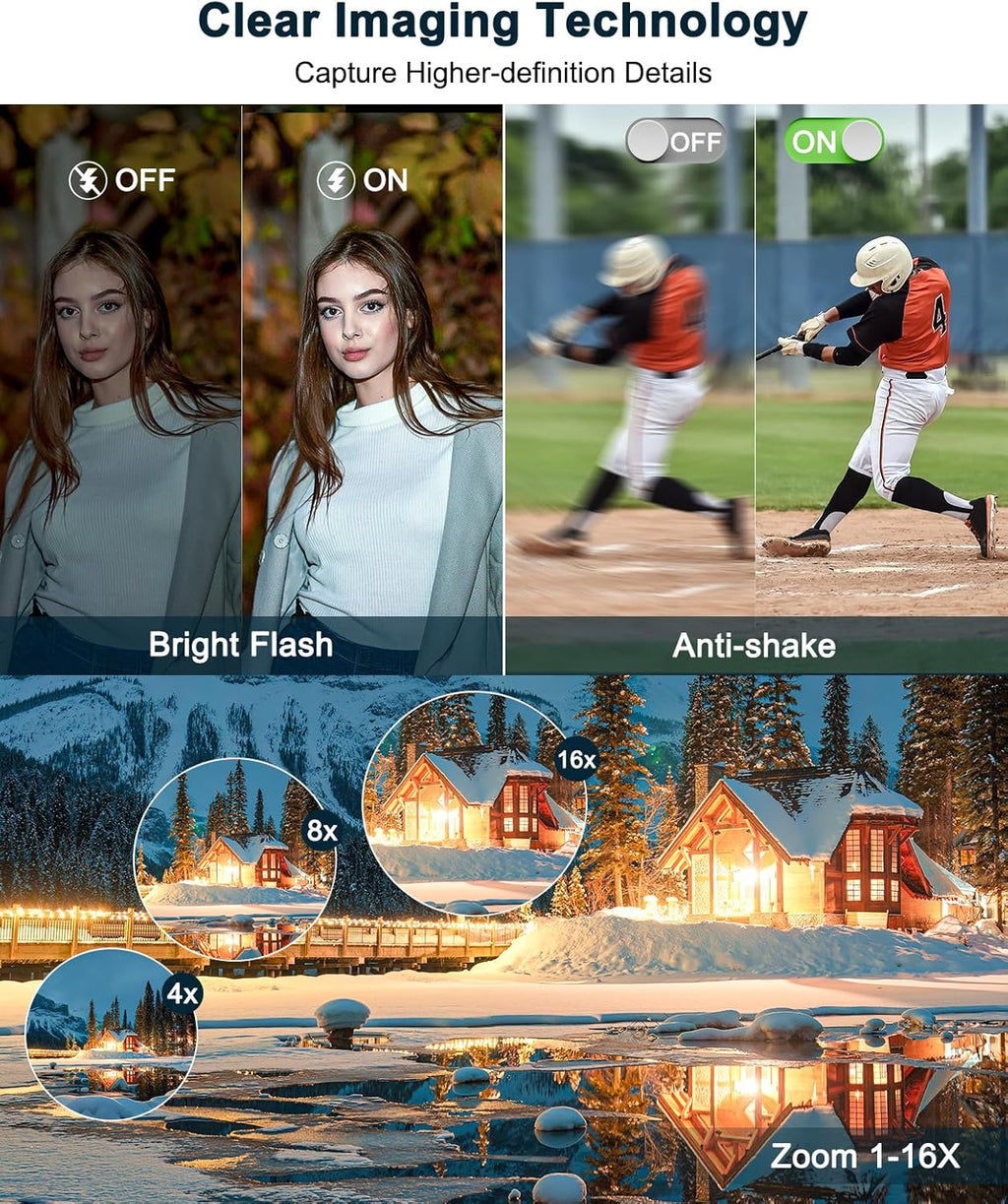 Cámara digital 4K para fotografía y video, cámara de videoblogs de...