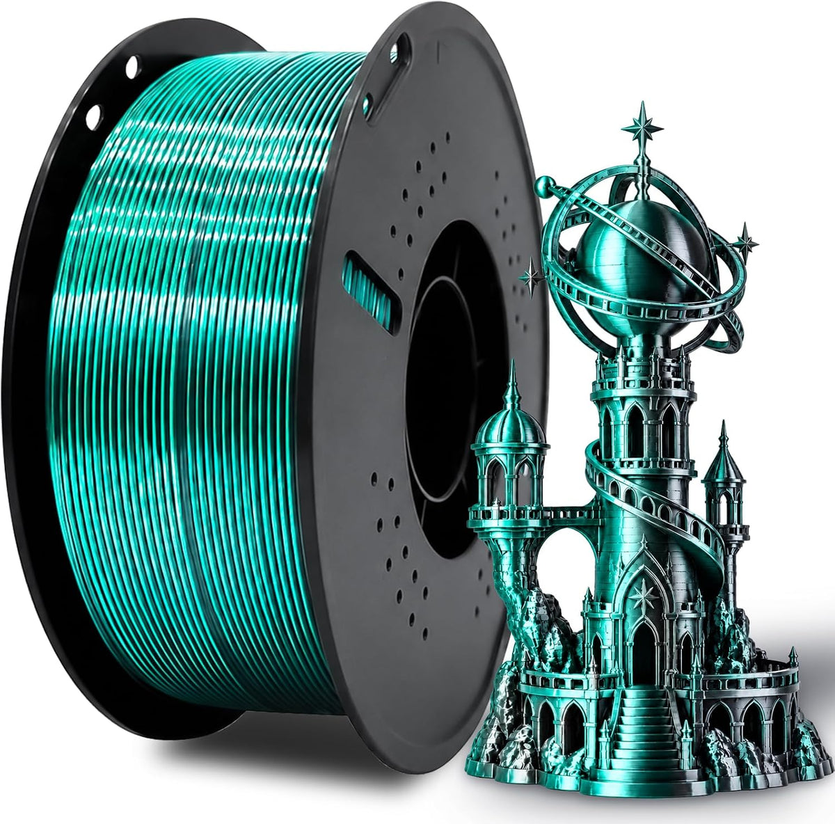 Colourbing Filamento de impresora 3D PLA+ de seda presecada de dobl...