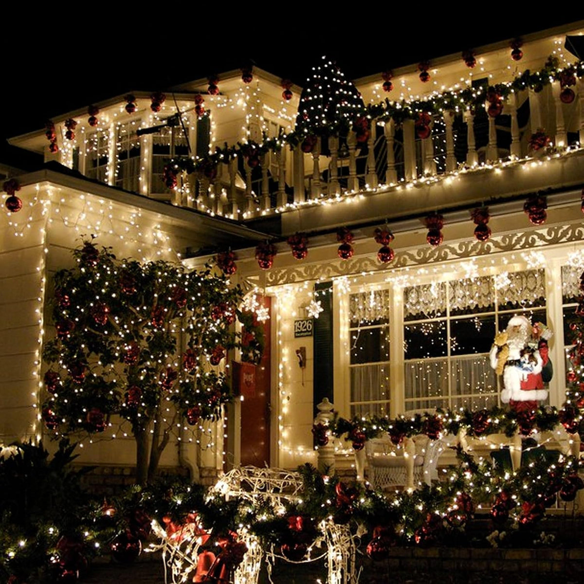TW SHINE 66 pies 200 luces LED Tiras de luces de Navidad que cambia...