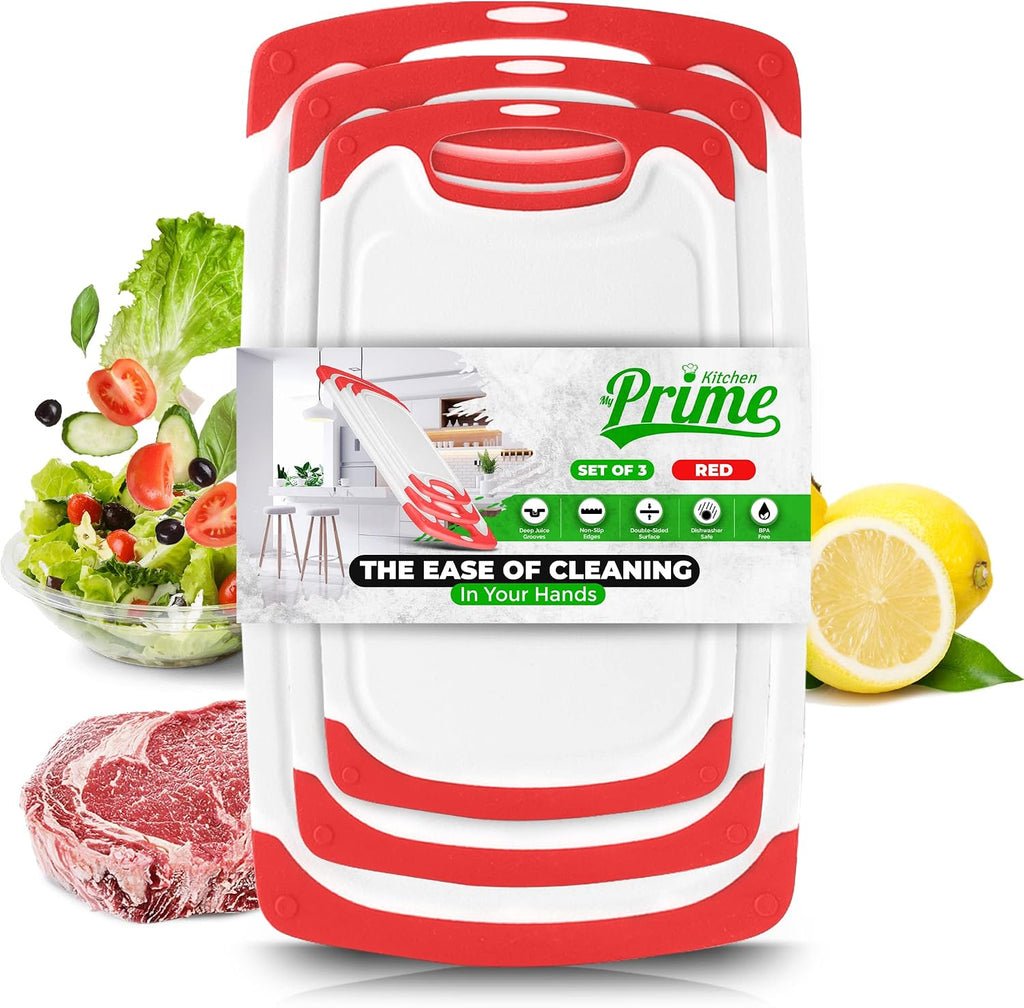 My Prime Kitchen - Tablas de cortar de plástico para cocina, con em...