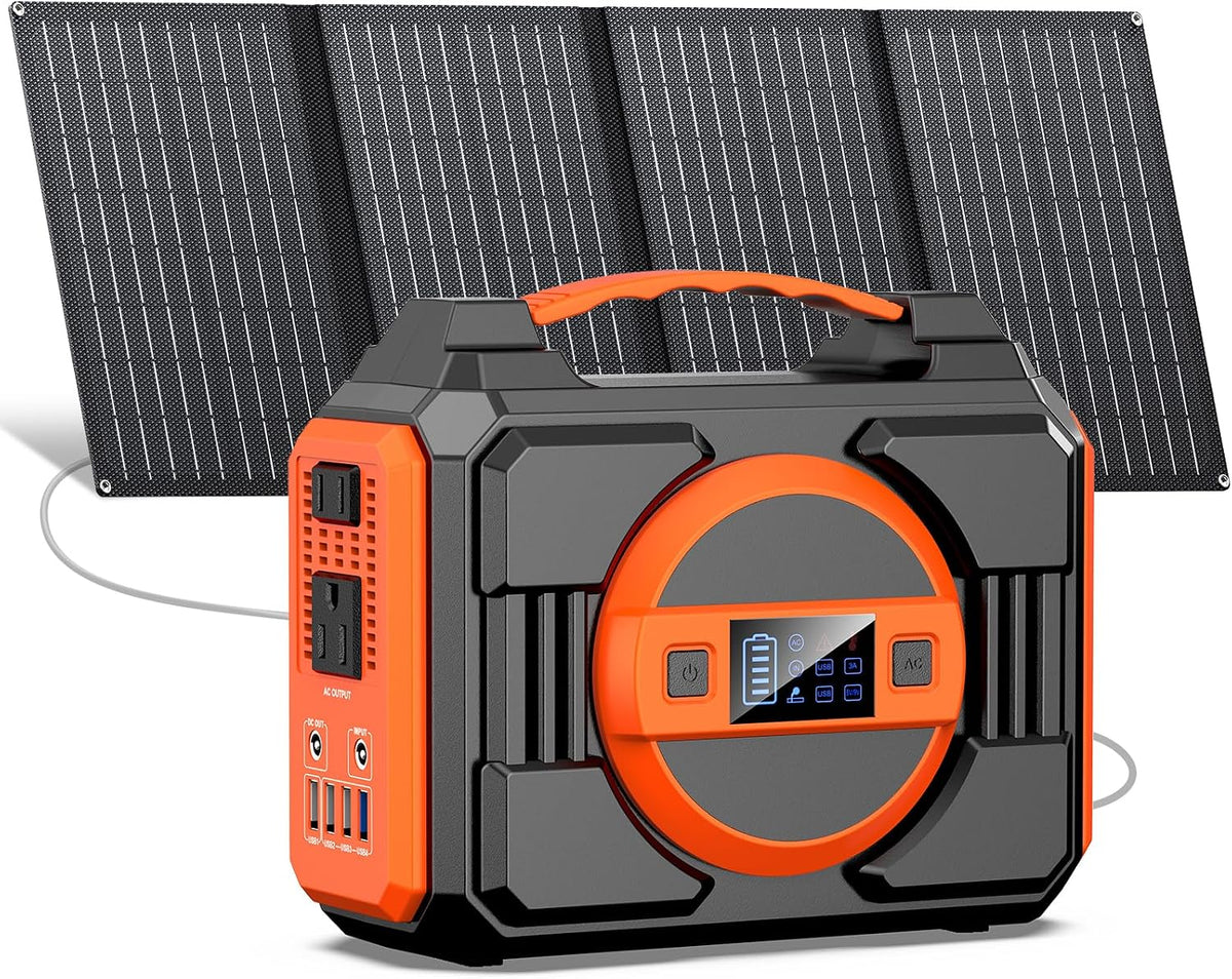 Generador solar portátil, central eléctrica portátil de 300 W con p...