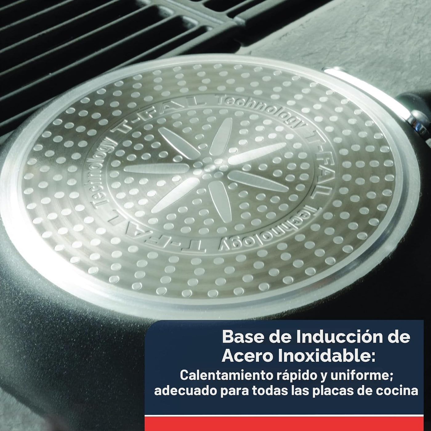 Sartén T Fal, Antiadherente, Negro | Apto para horno hasta 400 F, i...
