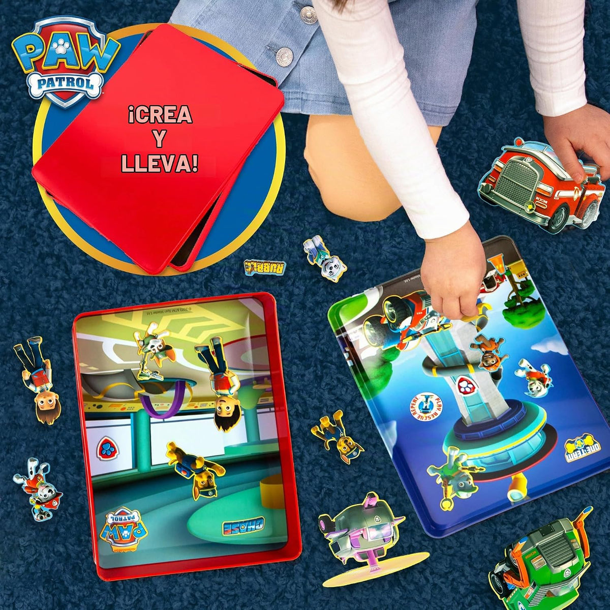 Set de Juego Magnético de Patrulla Canina, 75 Imanes de Vestir Mix...