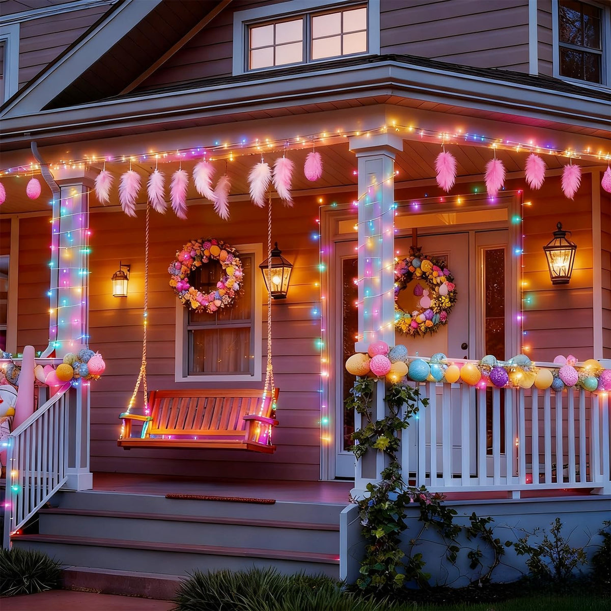 HOME LIGHTING Miniluces decorativas de Pascua de 66 pies, 200 luces...