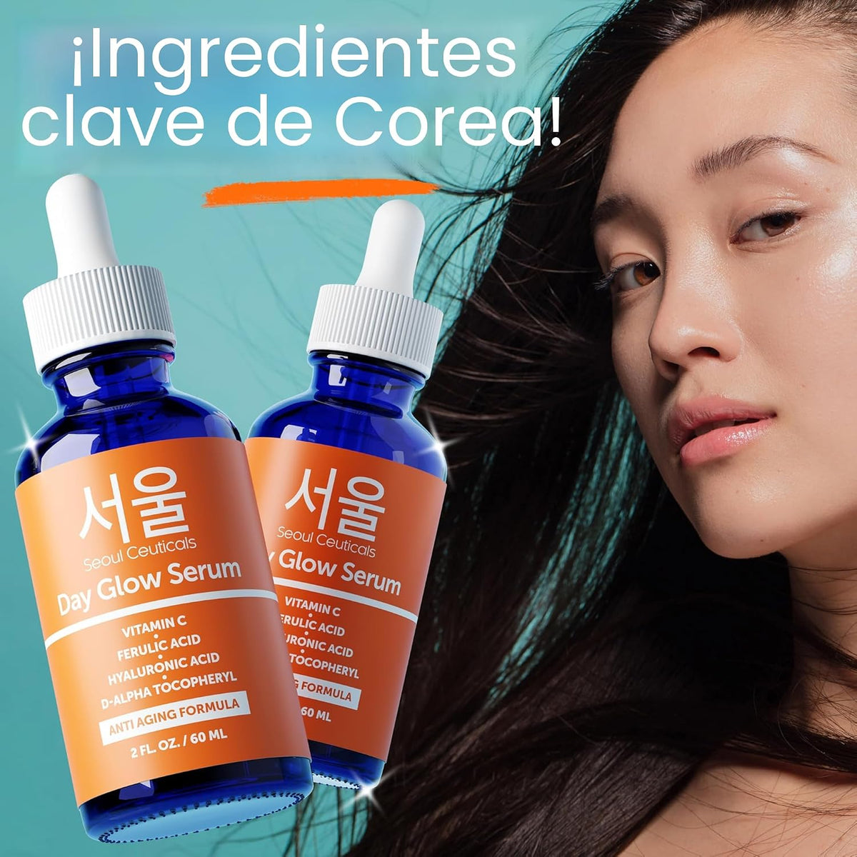 SeoulCeuticals Suero coreano con 20% de vitamina C para rostro + CE...