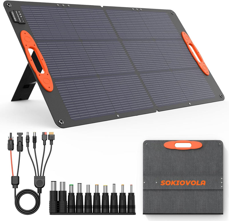SOKIOVOLA N-Type 16BB 100W Panel solar portátil 18V ETFE Cargador s...
