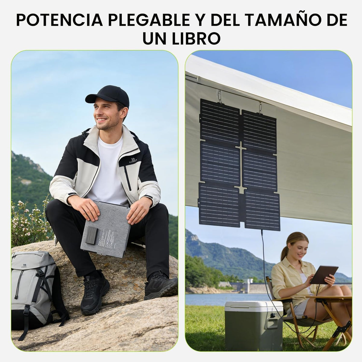 Generador solar portátil 300W central eléctrica con el panel solar...