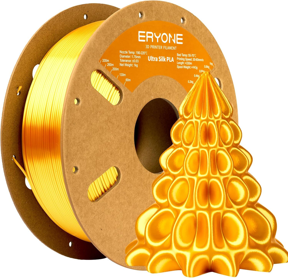 ERYONE Filamento de seda PLA+ de 0.07 in, brillante para impresora...