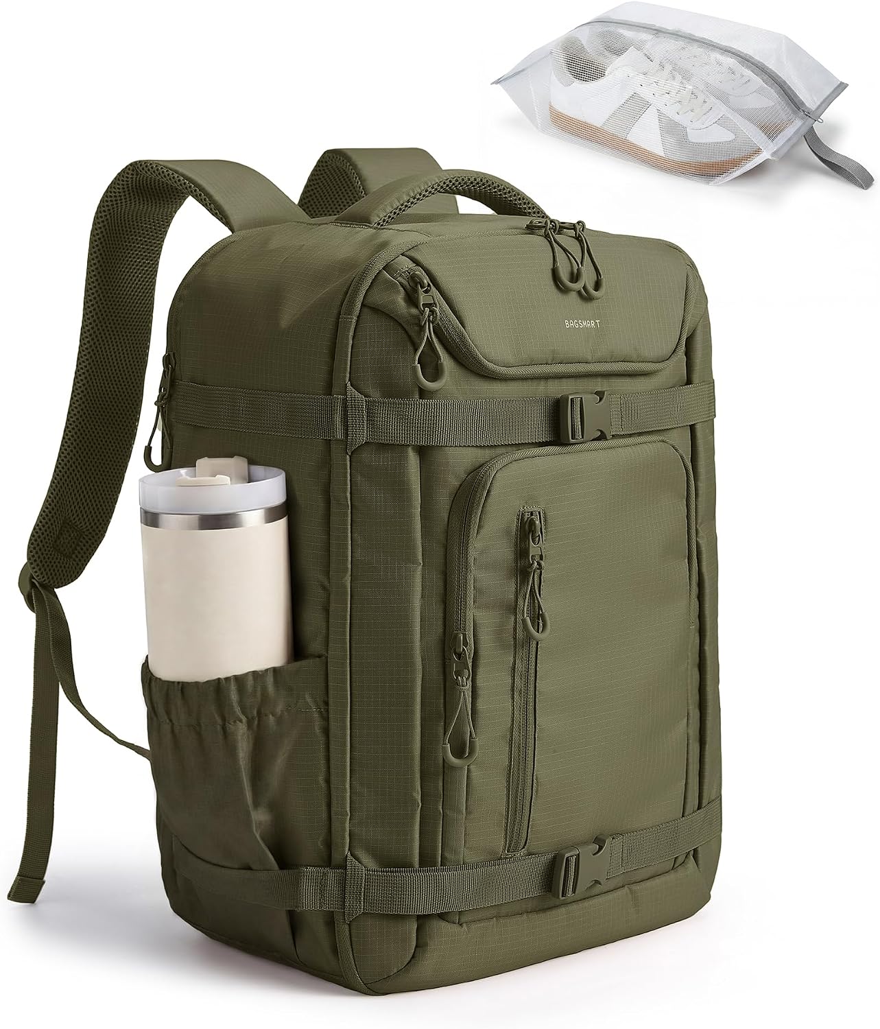 Mochila de viaje BAGSMART para mujeres y hombres, mochila de transp...