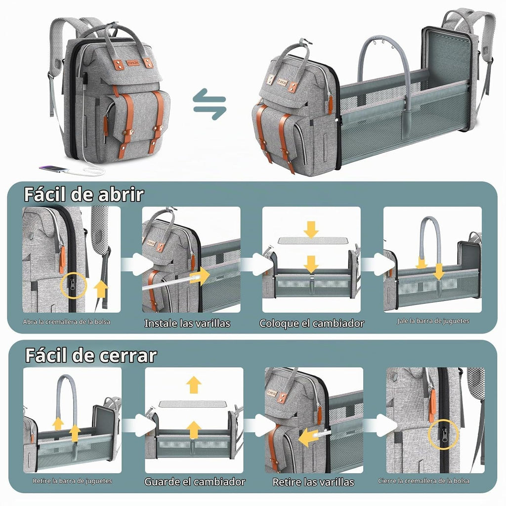 ISMGN - Mochila para pañales con cambiador, regalos para baby showe...