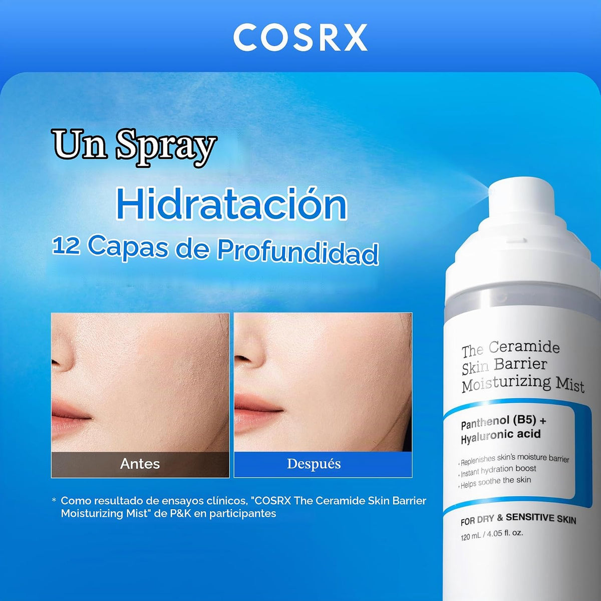 COSRX Barrier Cream Face Mist, tóner lechoso para cara, 4.06 fl.oz...