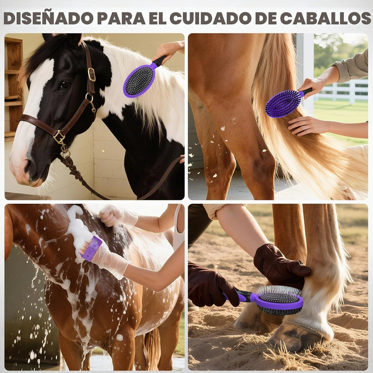 2 herramientas de aseo para mascotas, cepillo de doble cara para de...