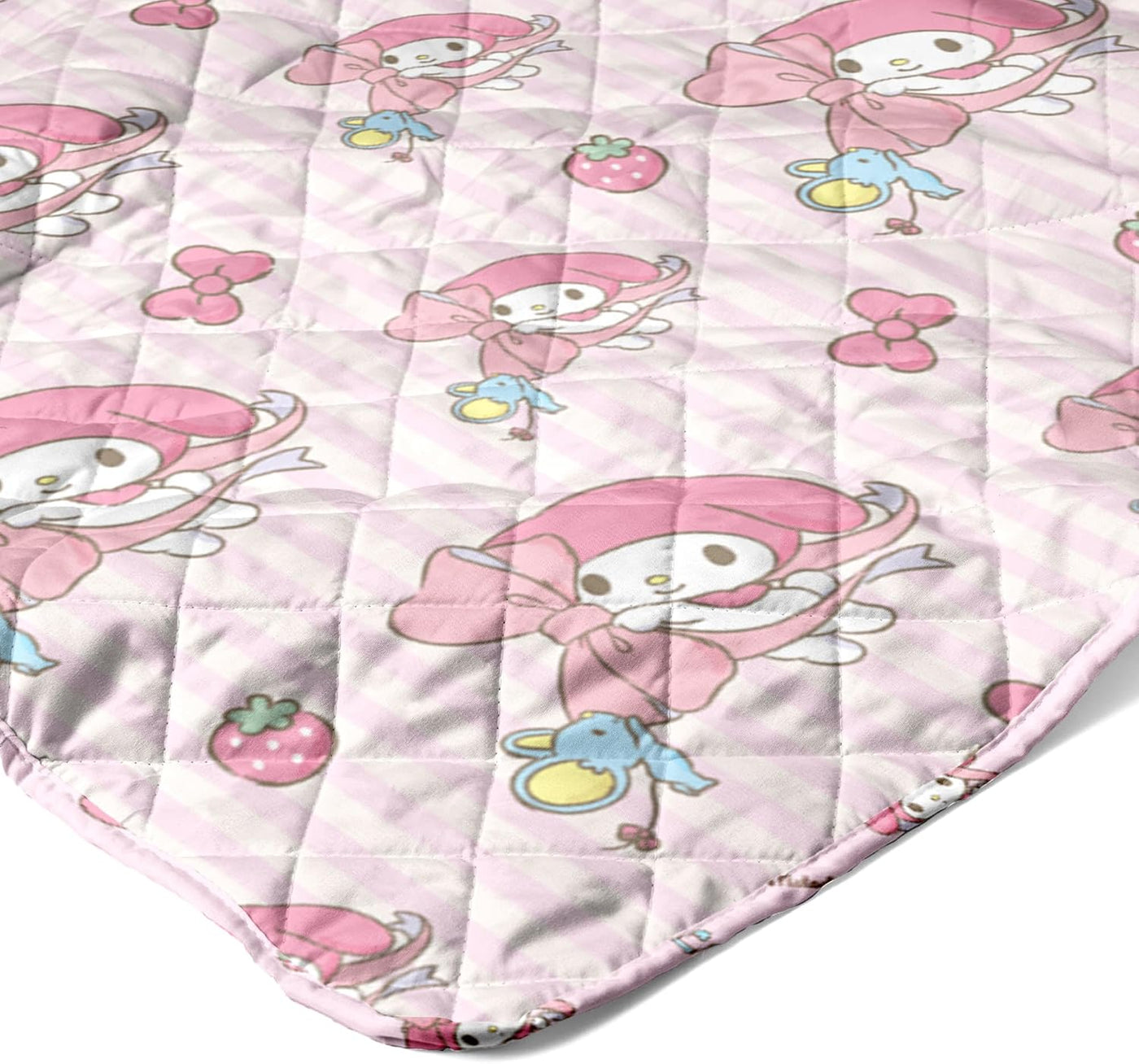 Northwest Sanrio My Melody - Manta acolchada a rayas, cómoda manta...